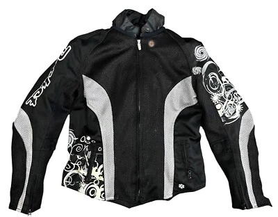 Joe Rocket Racing   Size M   Black+Gray  "CLEO"  MESH MOTORCYCLE JACKET w/ ARMOR - Image 1 of 4