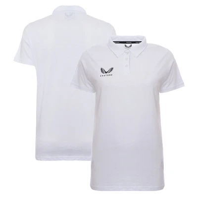 Camisa Polo Castore Sportswear Para Niños S/S Blanco Logo Top - Nueva Foto 1 de 3