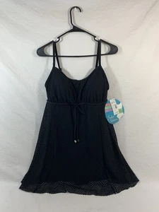 NWT $114 Swim Solutions One Piece Empire Princess Swimdress Swimsuit Black, 16 - Picture 1 of 11