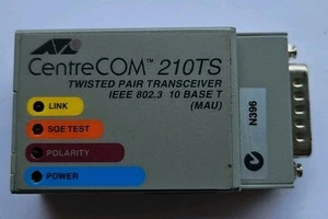 Allied Telesis CentreCOM 210T Twisted Pair Transceiver IEEE 802.3 10 Base T MAU - Picture 1 of 6