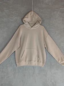 Abercrombie Oversized Pullover Hoodie Herren M beige Fleece Sweatshirt weich AF - Bild 1 von 9
