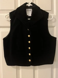 Schwarze Samtweste Damen Charles Gray for Saks Fifth Avenue - Größe M/L - Bild 1 von 7