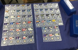 1999-2009 SILVER State Flag Quarter Set PCGS PR69DCAM Complete Set 56 SLABS - Picture 1 of 24