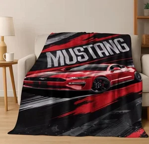 Ford Mustang Print Newly Designed Blanket - Picture 1 of 1