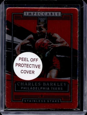 2021–22 Impeccable Charles Barkley нержавеющие звезды азиатский красный No16 76ers - Изображение 1 из 2