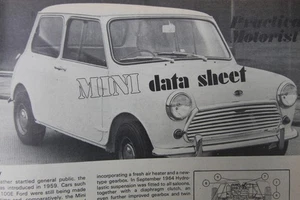 Original PRM 1970 extracted mag article: BMC MINI data sheet - Picture 1 of 2