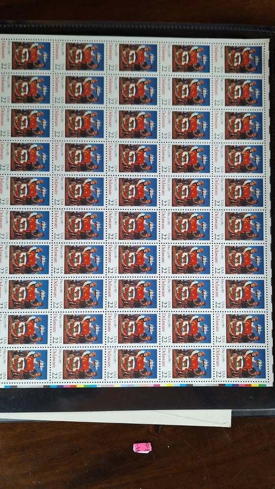 Scott #2336, M/F/NH, Delaware, Mint Sheet of 50, 22 cent, Perf 11, 1987-90 - Image 1 of 1