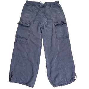 C&C California Cargohose weites Bein Leinenmischung blau Damen M - Bild 1 von 11
