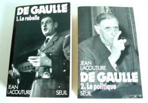 DE GAULLE JEAN LACOUTURE 2 TOMES "LE REBELLE-LE POLITIQUE" SEUIL 1984 - Picture 1 of 3