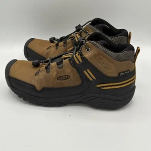 KEEN Boys Targhee Mid Waterproof Boot Brown Size 5 M Big Kid - Picture 1 of 9