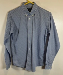 Brooks Brothers Fleece Boys Button Down Shirt Large Blue Plaid Long Sleeve - Picture 1 of 13
