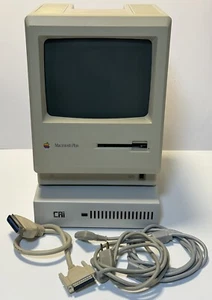 🍏💻Vintage 80's Apple Macintosh Plus 1MB M0001A W/CAi 40Q External hard drive - Picture 1 of 21