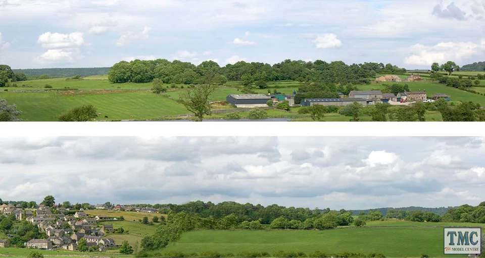 ID203B ID Backscenes OO Gauge Village 3 Metres Long in 2 sections (38cm x 300cm)