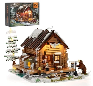 Funwhole Hunting Cabin Building Bricks Set - Working LED Lights - Picture 1 of 6
