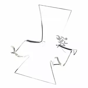 5-1/8 Zoll Klar Acryl Hohe Rückseite Wiege Display Ständer Staffelei mit tiefem Regal Menge: 1 - Bild 1 von 2