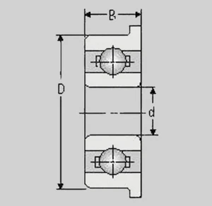 Miniature ball bearing F623 ZZ, 3x10x4, F 623 ZZ - Picture 1 of 1