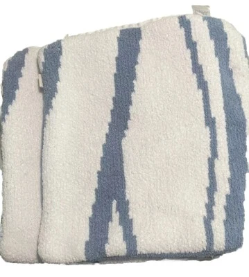 Funda de almohada Sunday Citizen azul blanco felpa suave 19 pulgadas 18x18 Foto 1 de 4