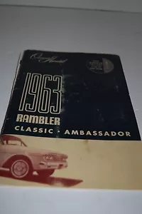 Vintage 1963 Rambler Classic Ambassador Car Operator's Manual - Picture 1 of 1
