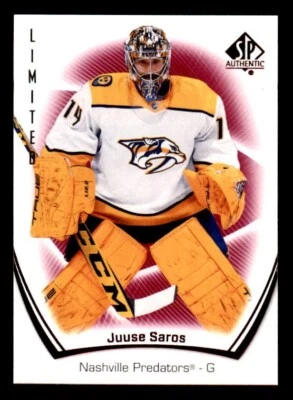 2021-22 SP Authentic Limited #48 Juuse Saros Preds - Image 1 of 2
