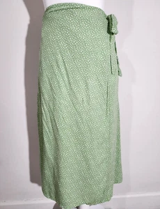 Size Medium Skirt Urban Romantics Green Polka Dot Wrap Casual Women's - Picture 1 of 7