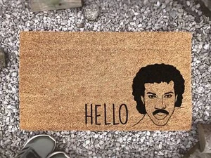 Hello Door Mat - Lionel Richie Lyric Doormat - Custom Lionel Mat - New Home - Picture 1 of 10