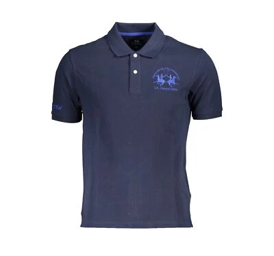 LA MARTINA Polo T-shirt  Blu Navy New Logo Uomo Tg M - Immagine 1 di 2