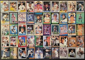Lot of 50 Different ALAN TRAMMELL Baseball Cards HOF 1980-2008 BB2259