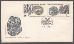 CZECHOSLOVAKIA 1968 SC#1559/63 FDC, 23rd Intl. Geological Congress, Prague. - Imagen 1 de 3