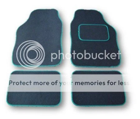 FORD TRANSIT VAN (2010 on) UNIVERSAL Car Floor Mats Black & Green Trim - Image 1 of 1