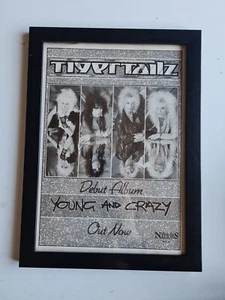 "Tipertailz Young & Crazy 1980er GERAHMTES Album WERBUNG MUSIK POSTER A4 8X12" - Bild 1 von 2