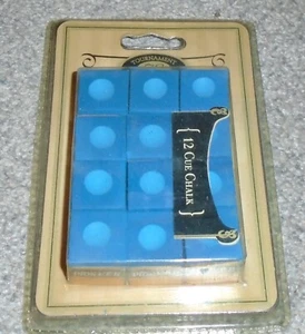 Pioneer Pack 12 Tournament Choice (TC) Quality Pool Billiard Chalk Blue. Vintage - Picture 1 of 2