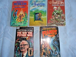HEINLEIN POHL SCI FI PBs LOT(5) 1976-1982 - Picture 1 of 3