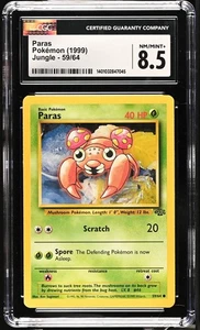 Paras 59/64 Jungle Set Carta Pokémon Illimitata 1999 WOTC CGC 8.5 - Foto 1 di 2