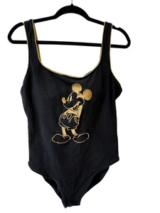 Disney Katalog Mickey Mouse gold bestickt Bademode/Top Damengröße 16 - Bild 1 von 6
