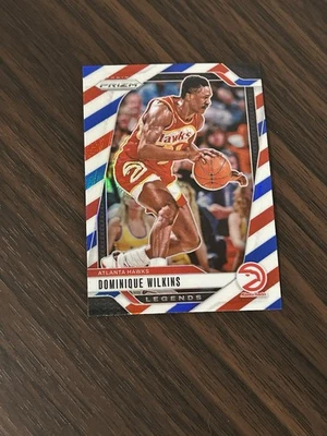 Panini Prizm 2024-25 - Legends Dominique Wilkins #282 rojo blanco y azul Prizm Foto 1 de 2