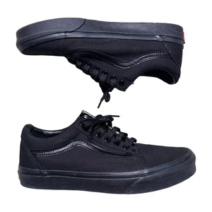 VANS Old Skool Black/Black Skate Shoes Canvas Sneakers Unisex Mens 8 Womens 9.5 - Picture 1 of 6