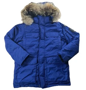 Jeep Vintage Rare Rugged Expedition Puffer Jacket Fur hood - Picture 1 of 11