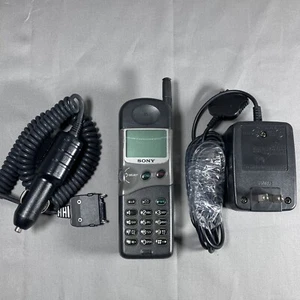 Tested Vintage Sony CM-M1300GTE Black & Gray Portable Digital Cellular Telephone - Picture 1 of 10