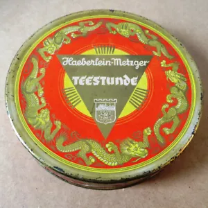 TEESTUNDE Haeberlein-Metzger Alte Dose Nürnberg um 1950 Lebkuchen Schokolade RAR - Bild 1 von 7