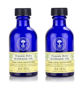 2 x Neal's Yard Remedies | Organic Baby Massage Oil | Vegan 2 x 50ml - Picture 1 of 2
