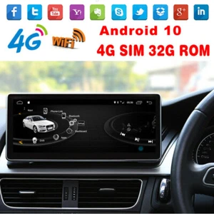 10.25" Android 10 Car GPS Radio Video player Dash for Audi A4 A4L RHD 2009-2016 - Imagen 1 de 12