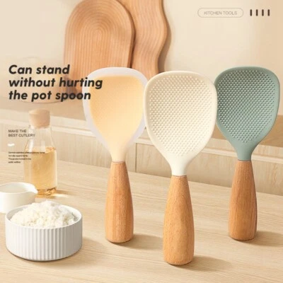 Rice Spoon Paddle Clear Non Stick Vertical Rice Paddle Scoop Cooking Utensil PR - Image 1 of 4