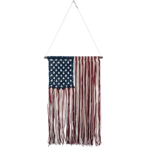 Colgante de pared macramé bandera americana - Imagen 1 de 1