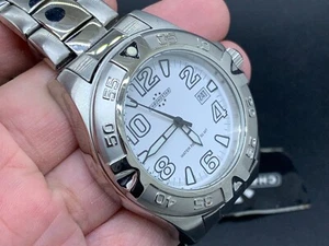 CHRONOSTAR DATE WATER RESISTANT 5 ATM S/S QUARTZ MEN'S WATCH - Picture 1 of 12