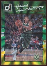 2016-17 Donruss Green Yellow Holo Laser Giannis Antetokounmpo #5
