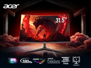 Acer Nitro XZ320QUP3bmiiphx Curved Gaming 32" WQHD 2560x1440 dpi 180Hz 1ms HDR10 - Bild 1 von 17