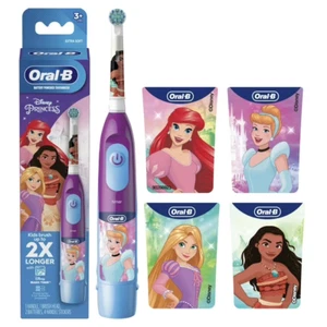 Oral B Kids Battery Powered Toothbrush Disney Princess Extra Soft Bristles 3+ - Picture 1 of 8