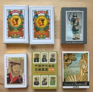 6x Spielkarten Bridge: Botticelli,Les Metiers et leurs Protecteurs,Spanish...neu - Bild 1 von 5