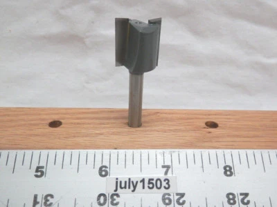 (1) NUEVA MLCS 3/4" D Broca de enrutador con punta de carburo recto vástago de 1/4" 2 flauta n2 Foto 1 de 4