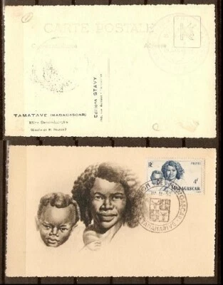 FRENCH AREA SEE SCAN LOT 6 COVERS and PPC 1934 MADAGASCAR MAXIMUM FVF - Image 1 of 4